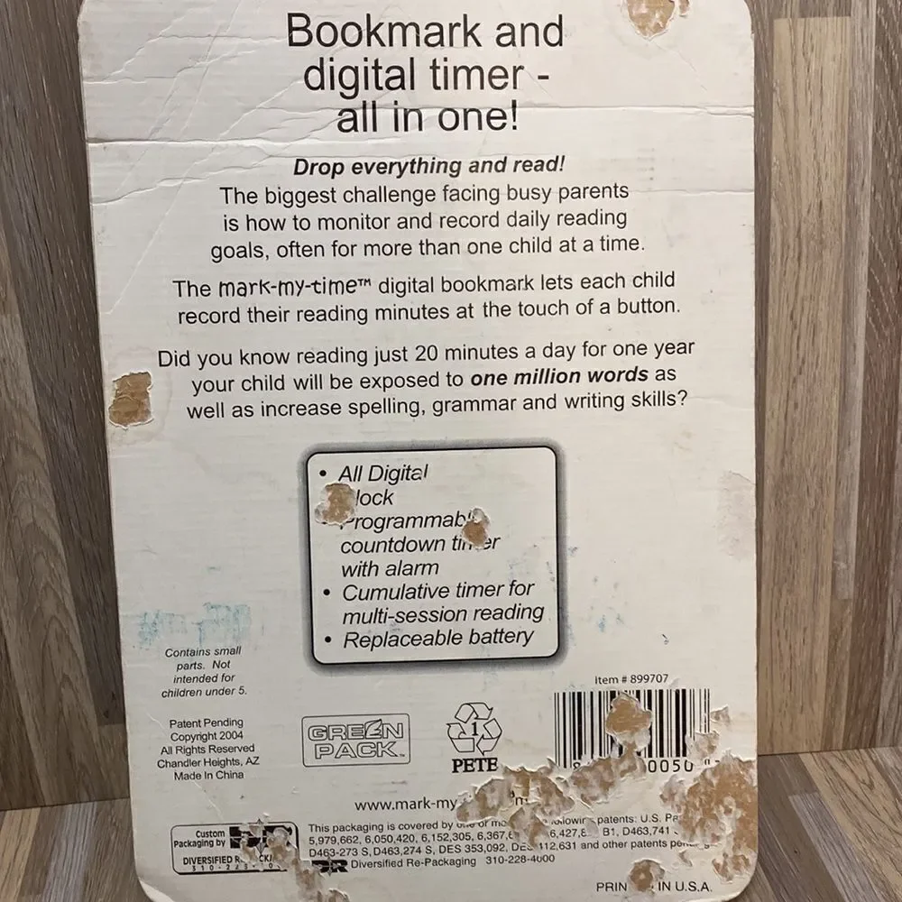Digital bookmark is a portable monitor and record daily reading countdown timer